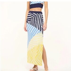 Staud Karina Striped Skirt, in mosaic multi small
